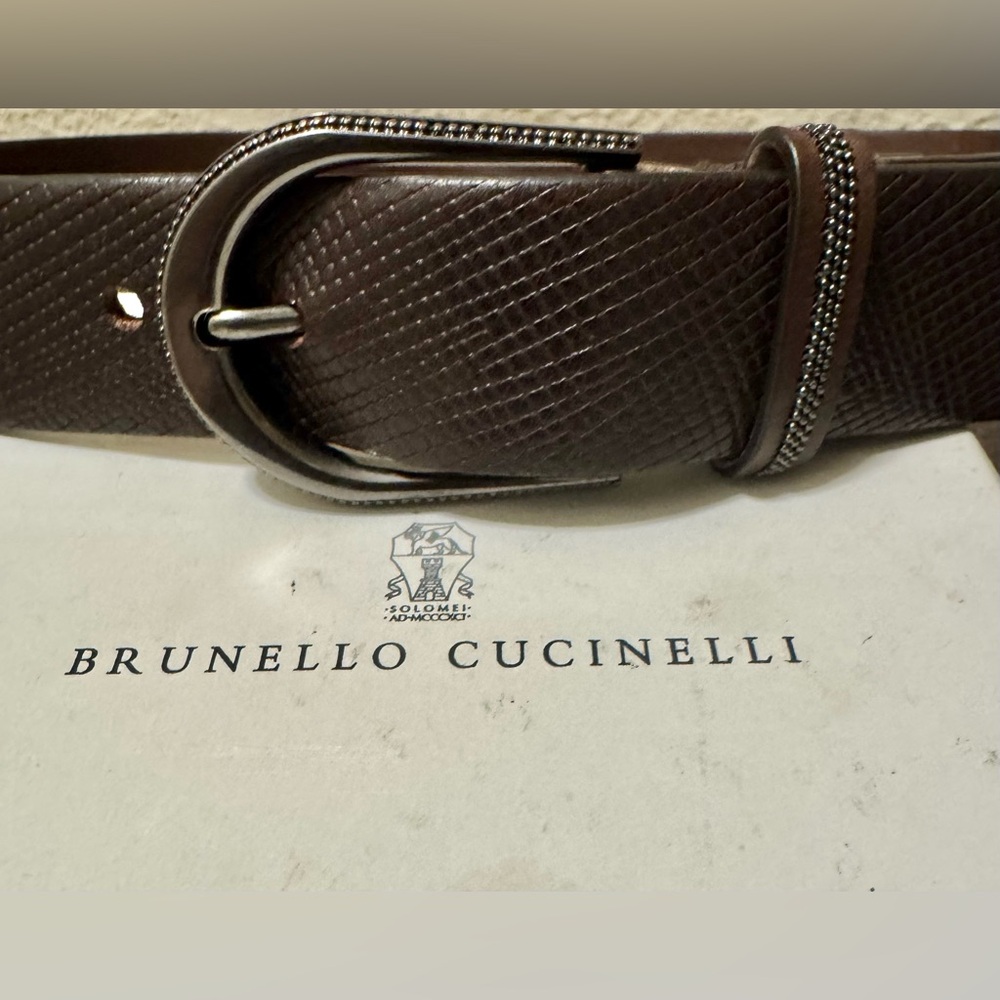 Brunello Cucinelli Brown Leather Belt